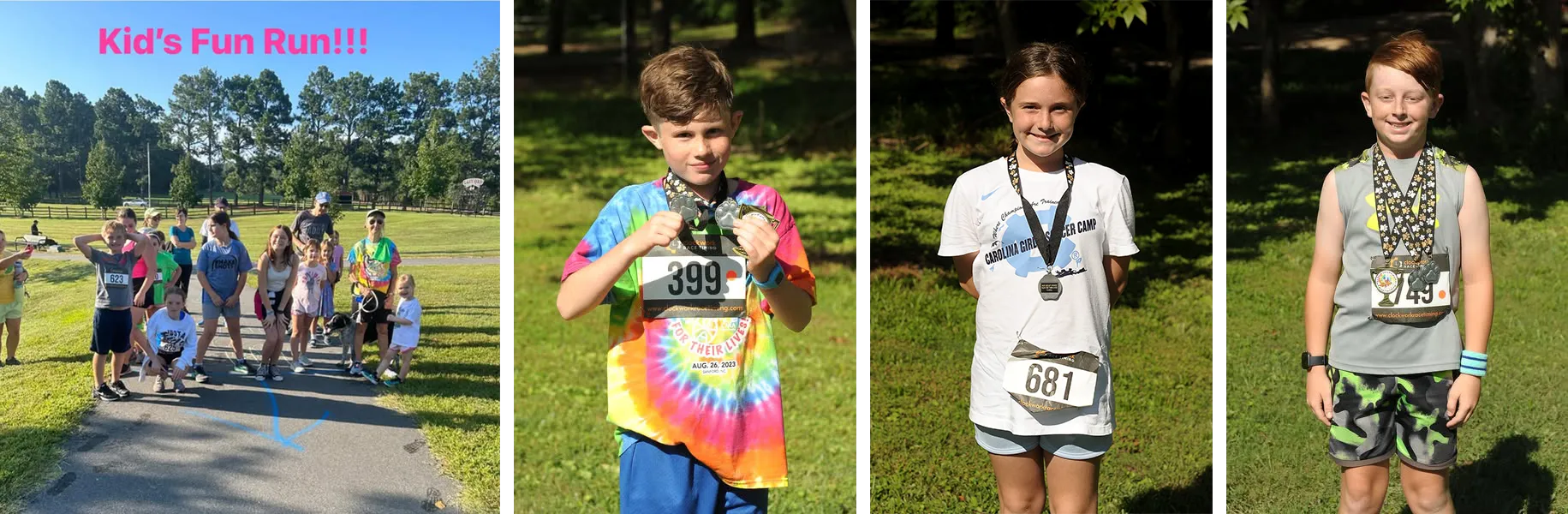 Children participating in the CARA Kids Fun Run